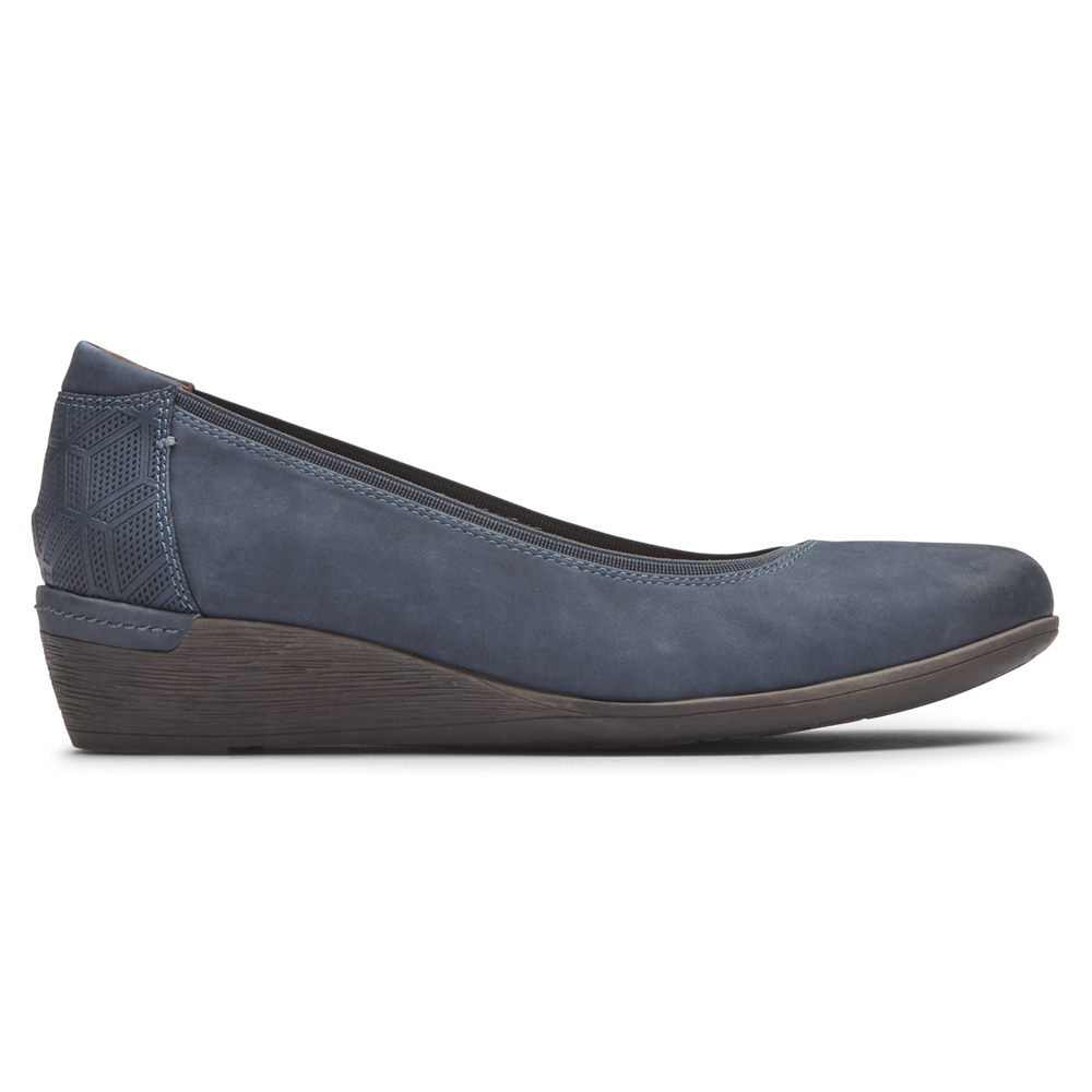 Rockport Pumps Dam Blå - Cobb Hill Devyn Wedge - THKSW9140